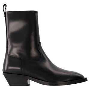 Luis 35Mm Square Toe Block in leatherHeel Ankle Boot
